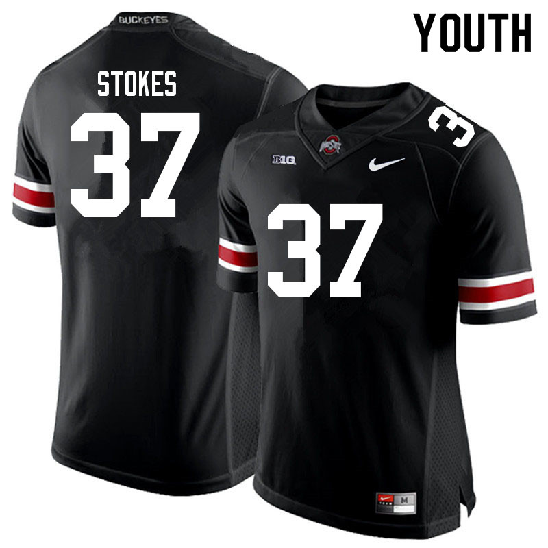 Youth #37 Kye Stokes Ohio State Buckeyes College Football Jerseys Sale-Black